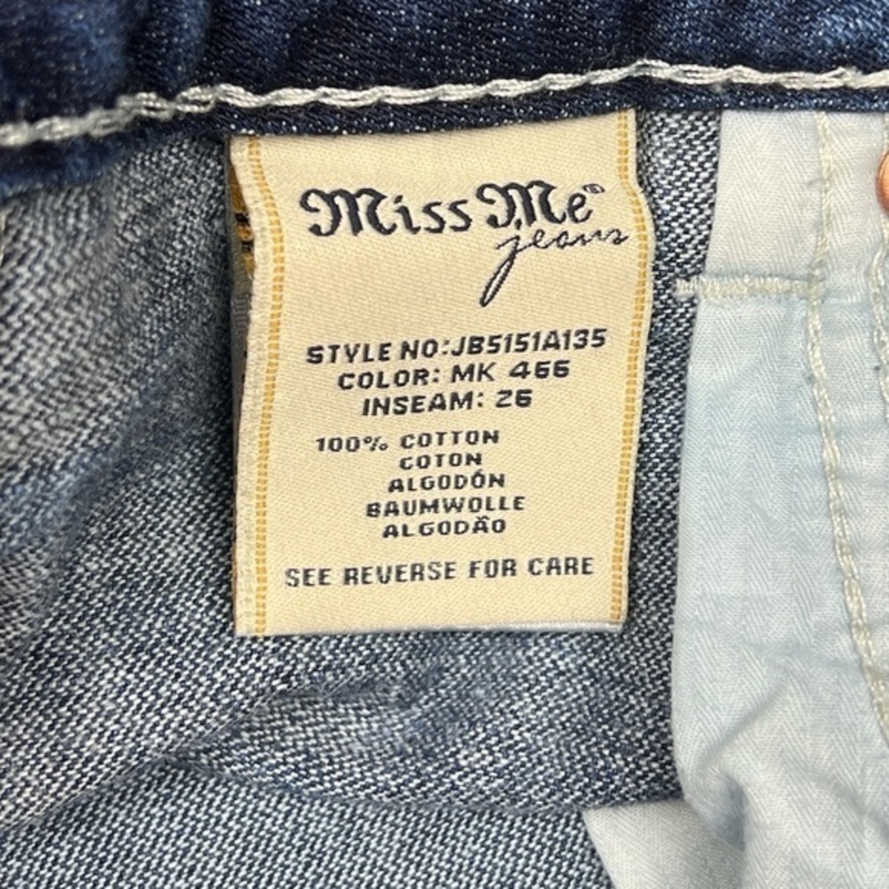 Miss Me Jeans Boyfriend Ankle Size 29 Medium‎ Wash JB5151A135 Distressed patches - Picture 11 of 12
